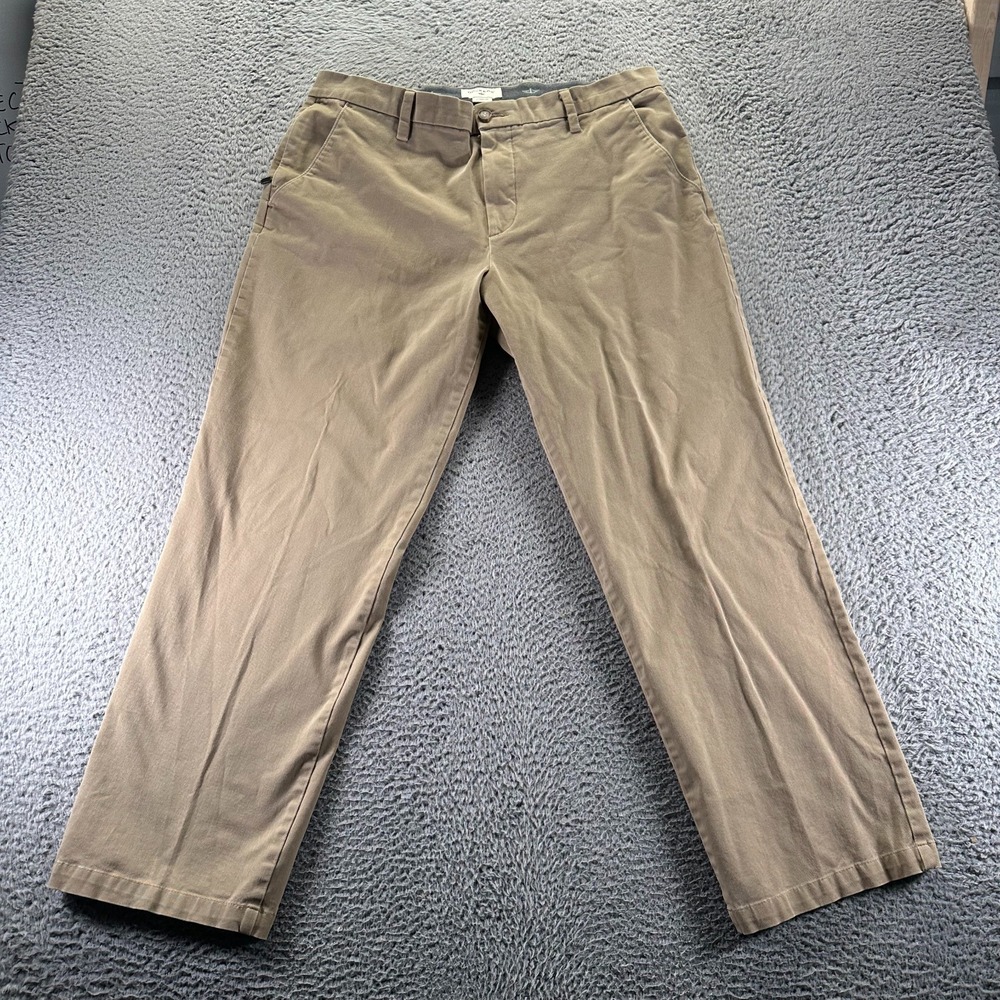 Dockers Pant Mens 36x32 Brown Cotton Chino Straight Leg Stretch Classic Business